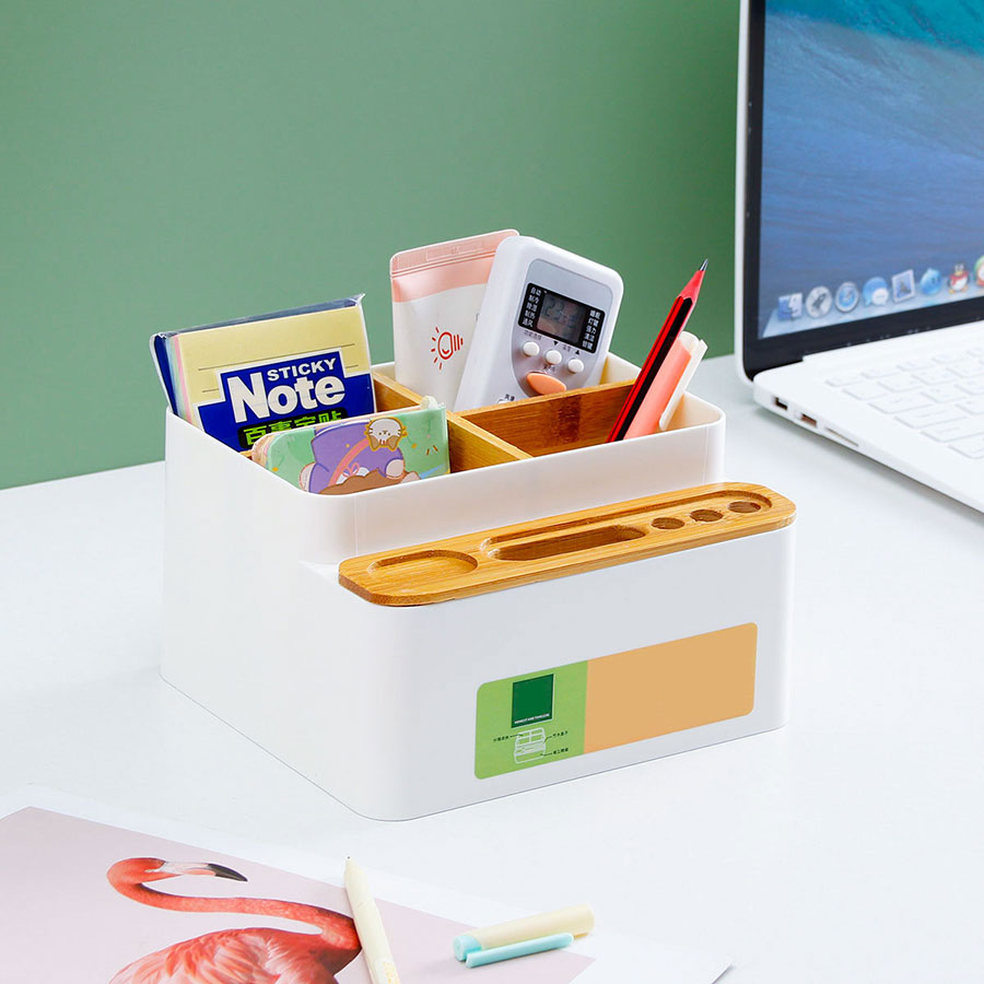 簡(jiǎn)約竹木多功能收納盒