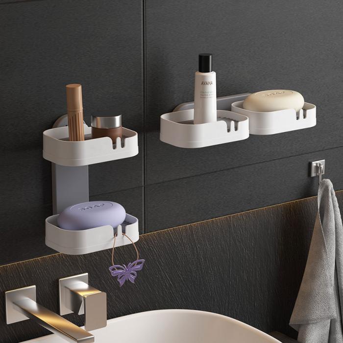 壁掛雙格收納架