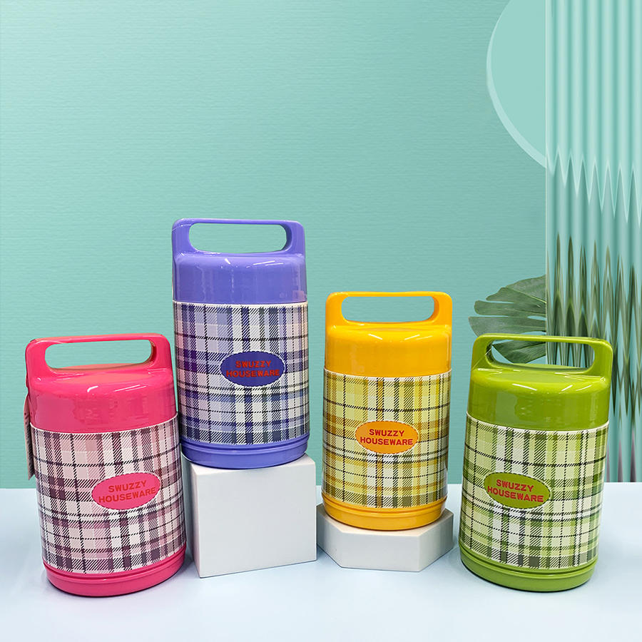 保溫瓶(全鋼內膽)格紋